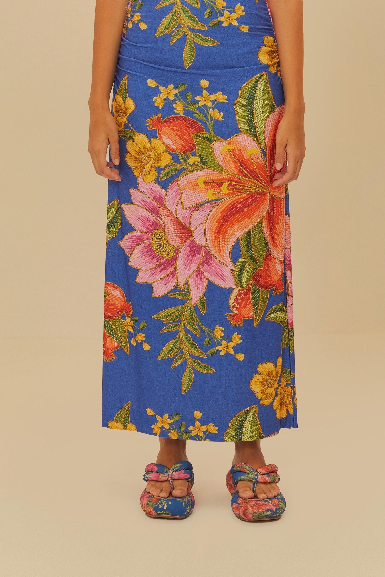 Chanclas con Plataforma Plana y Estampado Katita