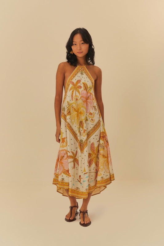 Vestido corto con estampado Ilha De Flor